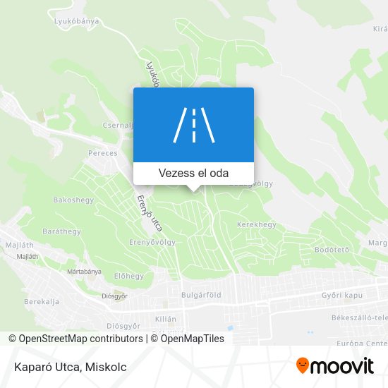 Kaparó Utca térkép