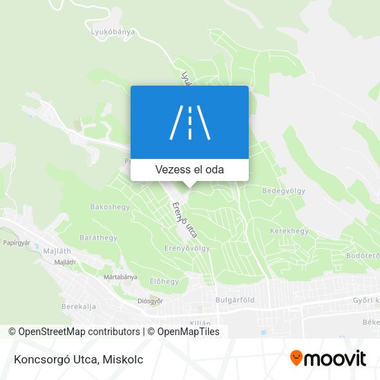 Koncsorgó Utca térkép