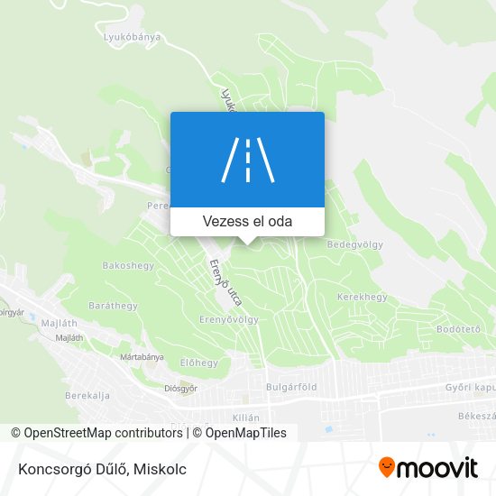 Koncsorgó Dűlő térkép