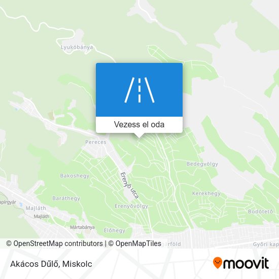 Akácos Dűlő térkép