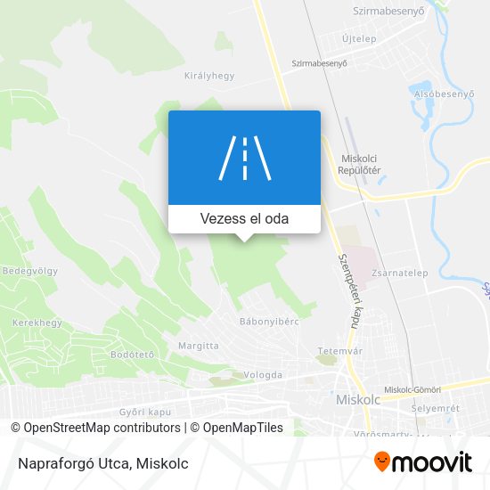 Napraforgó Utca térkép