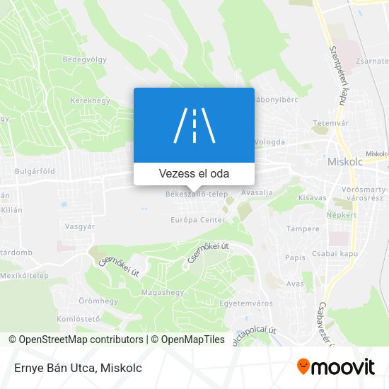 Ernye Bán Utca térkép