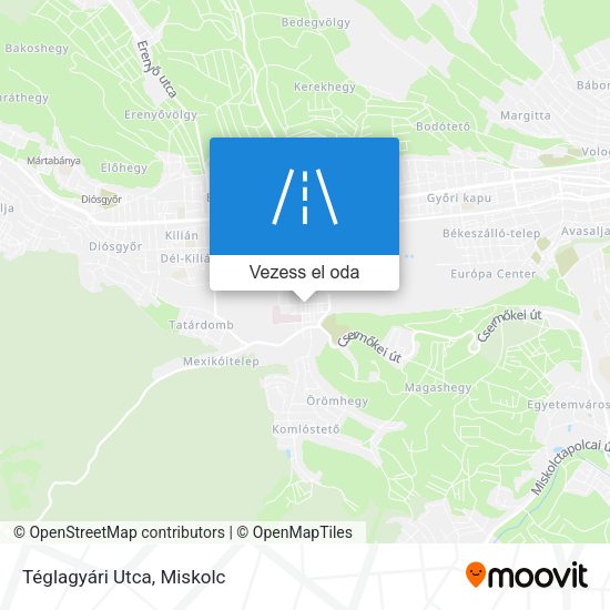 Téglagyári Utca térkép