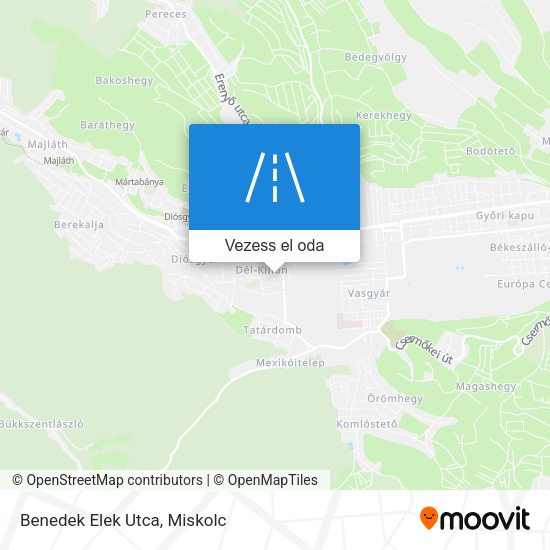 Benedek Elek Utca térkép