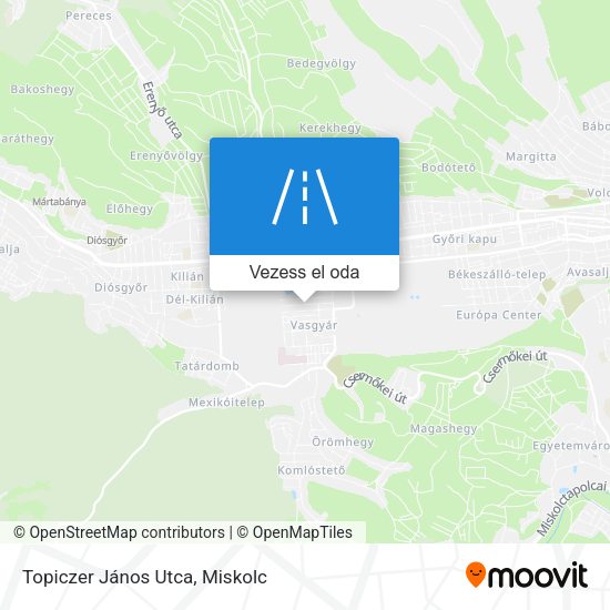 Topiczer János Utca térkép