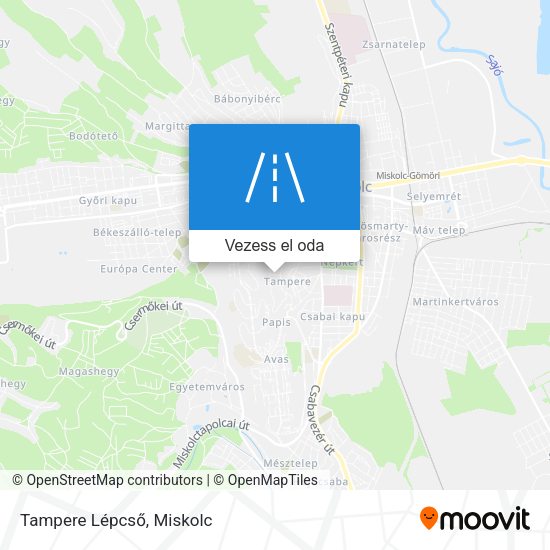 Tampere Lépcső térkép