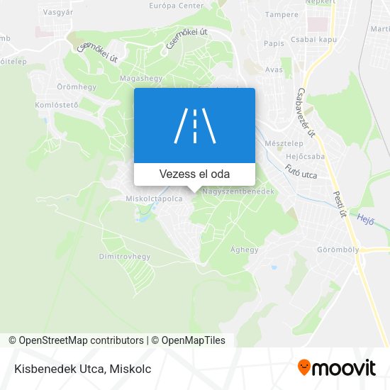 Kisbenedek Utca térkép