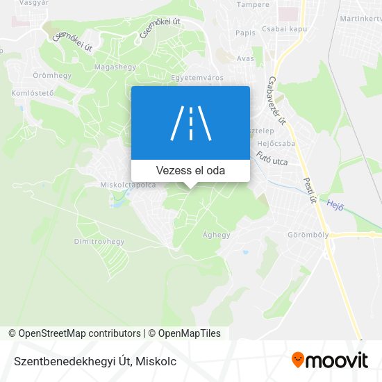 Szentbenedekhegyi Út térkép
