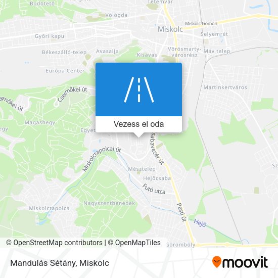 Mandulás Sétány térkép