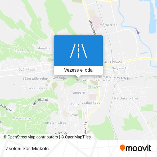 Zsolcai Sor térkép