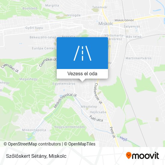 Szőlőskert Sétány térkép