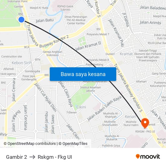 Gambir 2 to Rskgm - Fkg UI map