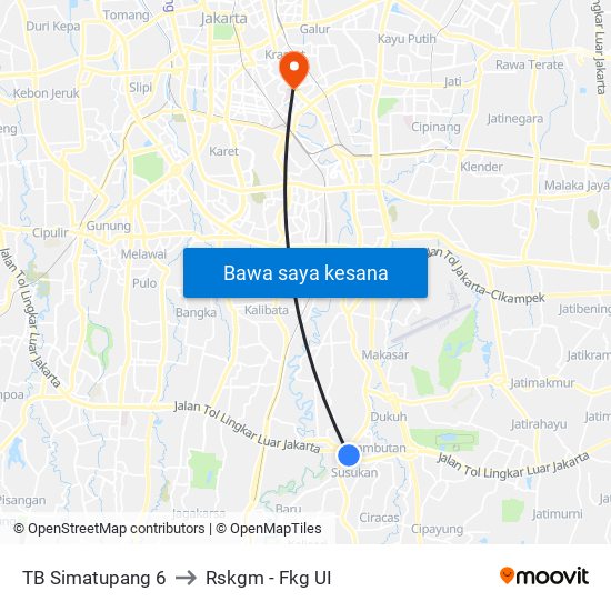 TB Simatupang 6 to Rskgm - Fkg UI map