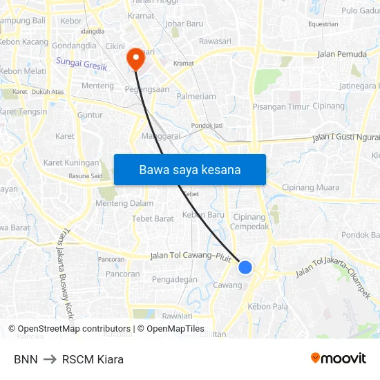 BNN to RSCM Kiara map