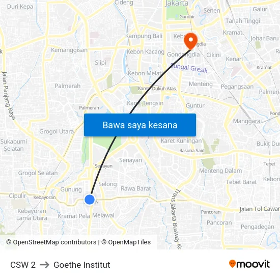 CSW 2 to Goethe Institut map