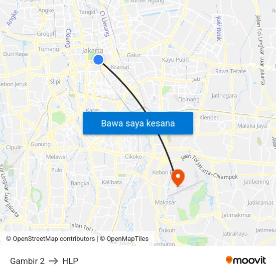Gambir 2 to HLP map