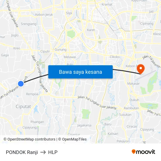 PONDOK Ranji to HLP map