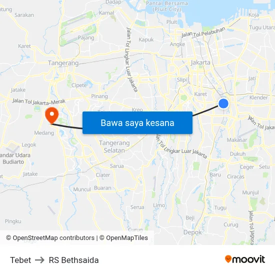 Tebet to RS Bethsaida map
