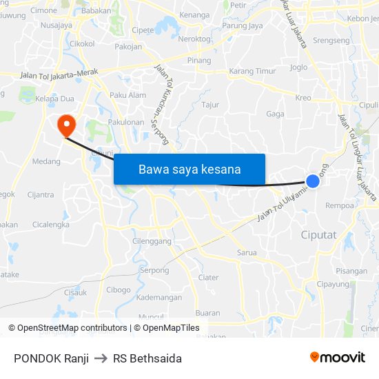 PONDOK Ranji to RS Bethsaida map