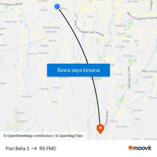 Puri Beta 2 to RS FMC map