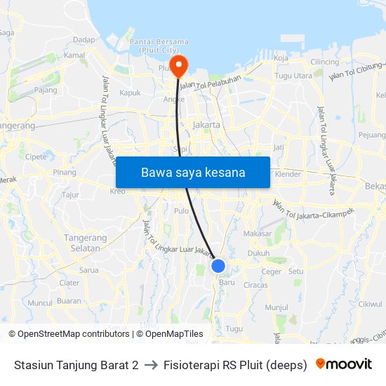 Stasiun Tanjung Barat 2 to Fisioterapi RS Pluit (deeps) map