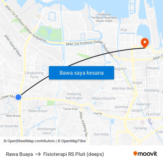 Rawa Buaya to Fisioterapi RS Pluit (deeps) map