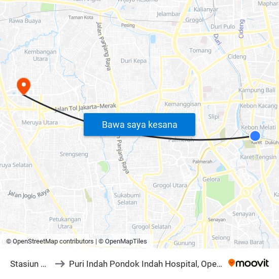 Stasiun Karet to Puri Indah Pondok Indah Hospital, Operating Room map