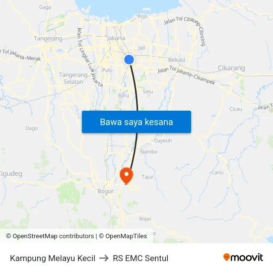 Kampung Melayu Kecil to RS EMC Sentul map