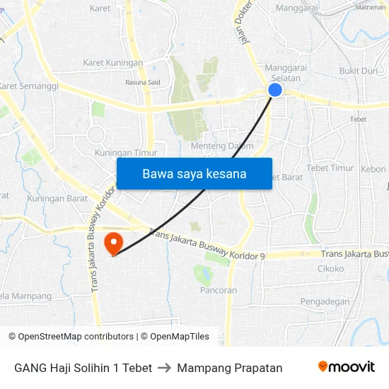 GANG Haji Solihin 1 Tebet to Mampang Prapatan map