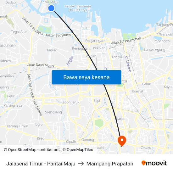Jalasena Timur - Pantai Maju to Mampang Prapatan map