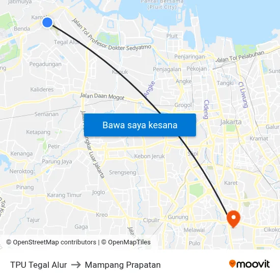 TPU Tegal Alur to Mampang Prapatan map
