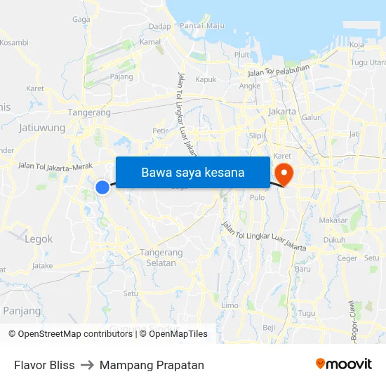 Flavor Bliss to Mampang Prapatan map