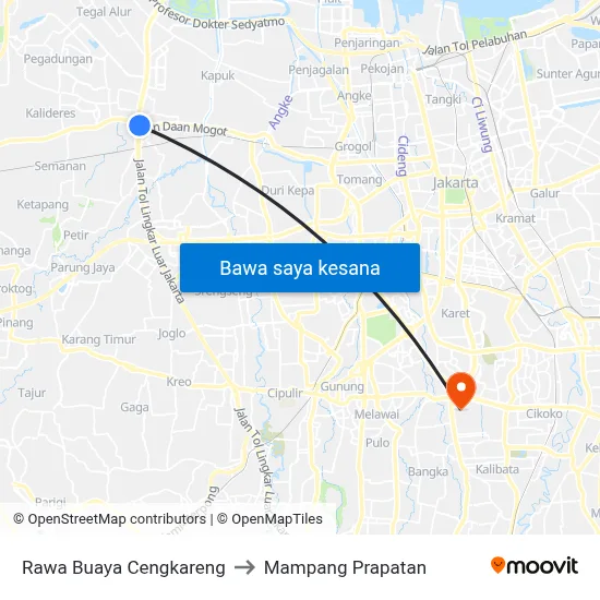 Rawa Buaya Cengkareng to Mampang Prapatan map