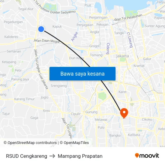 RSUD Cengkareng to Mampang Prapatan map