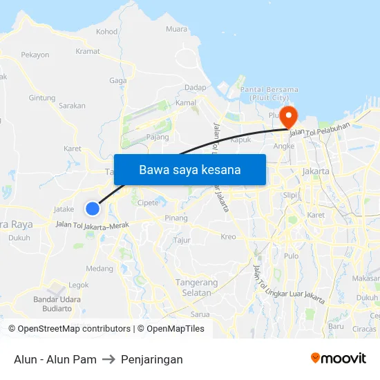 Alun - Alun Pam to Penjaringan map
