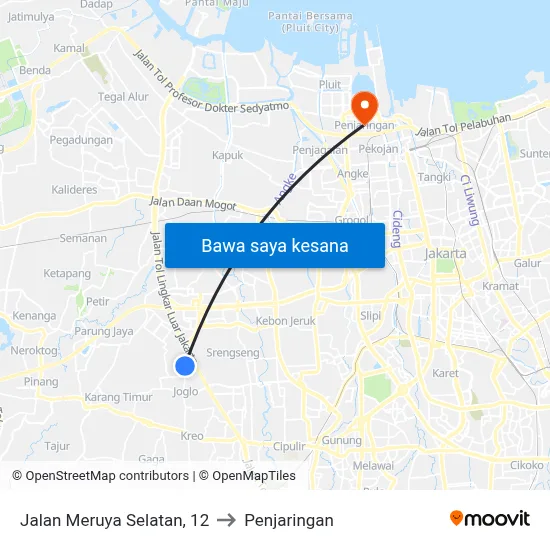 Jalan Meruya Selatan, 12 to Penjaringan map