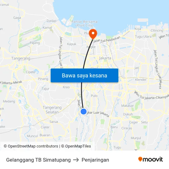 Gelanggang TB Simatupang to Penjaringan map