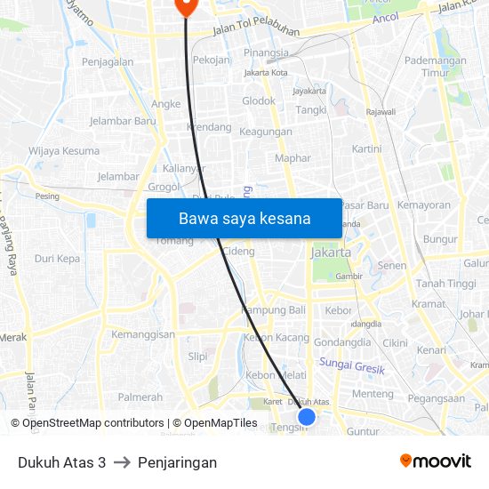 Dukuh Atas 3 to Penjaringan map