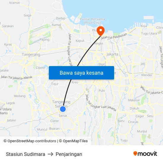Stasiun Sudimara to Penjaringan map