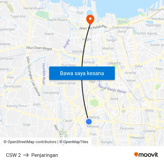 CSW 2 to Penjaringan map