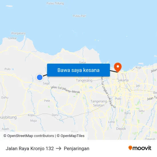 Jalan Raya Kronjo 132 to Penjaringan map