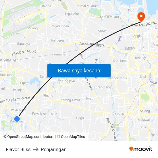 Flavor Bliss to Penjaringan map