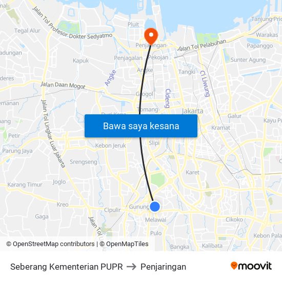 Seberang Kementerian PUPR to Penjaringan map