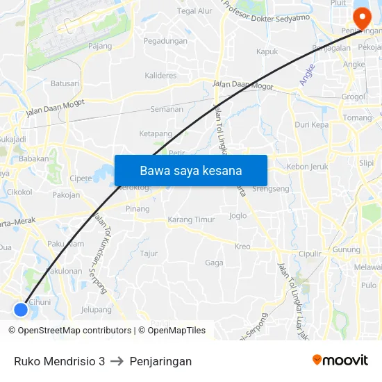 Ruko Mendrisio 3 to Penjaringan map