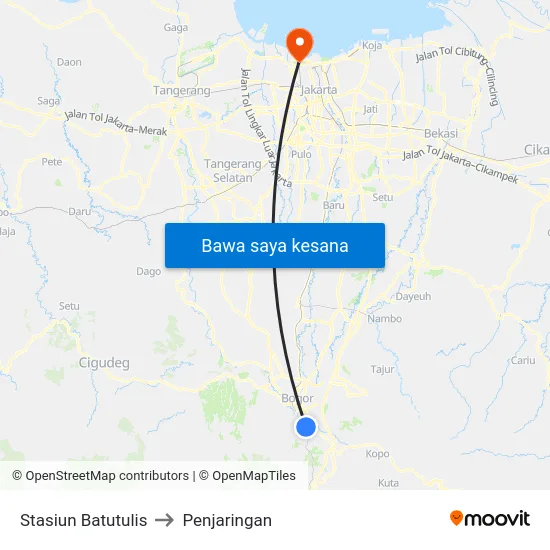 Stasiun Batutulis to Penjaringan map