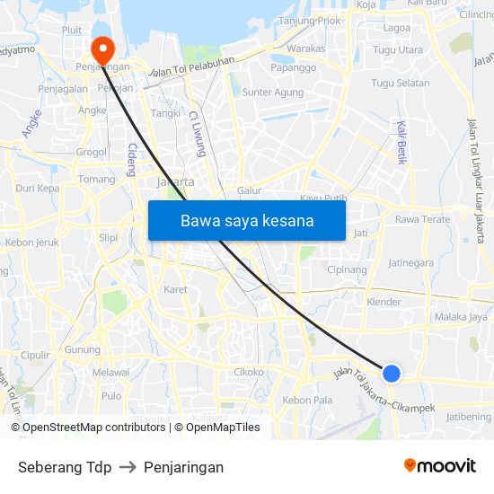 Seberang Tdp to Penjaringan map