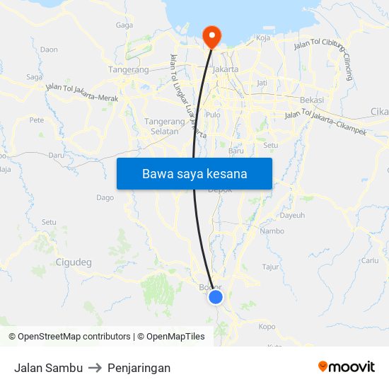 Jalan Sambu to Penjaringan map