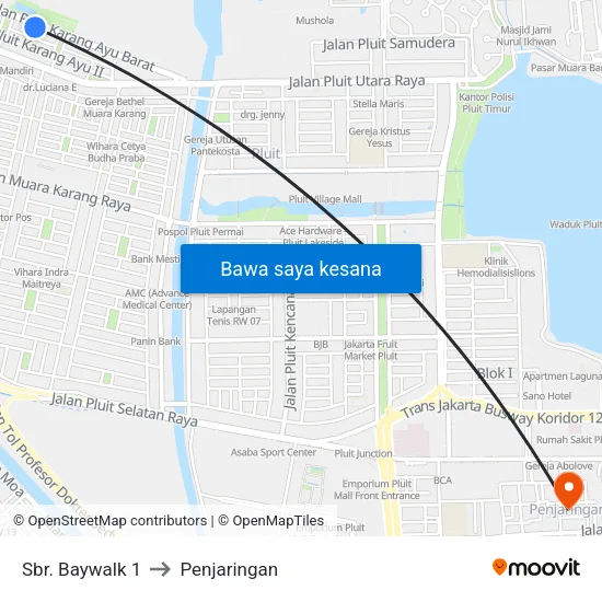 Sbr. Baywalk 1 to Penjaringan map