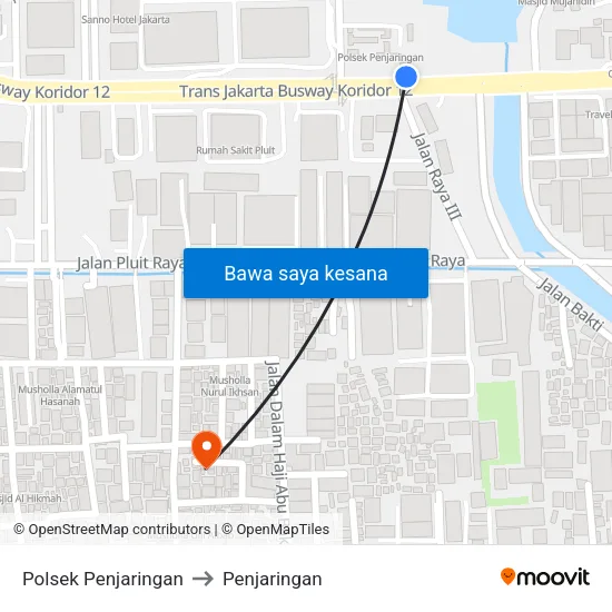 Polsek Penjaringan to Penjaringan map