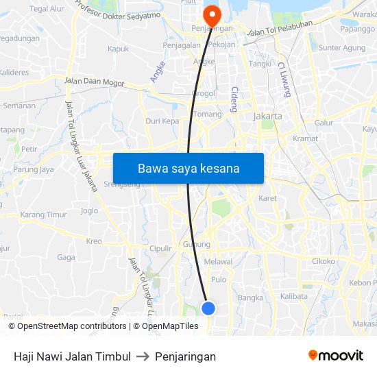 Haji Nawi Jalan Timbul to Penjaringan map